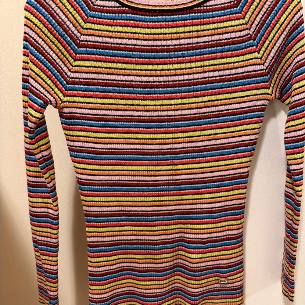 CHANEL Multicolor Striped Knit Top